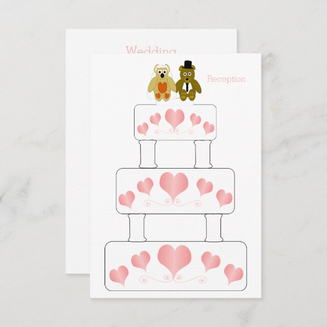 Hochzeitsempfang Begleitkarte (Vorne/Hinten)