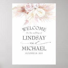 Hochzeitsempfang bei Pampas Grass und White Anthur Poster