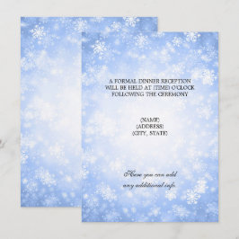 Hochzeitsempfang Blue Winter Wonderland Einladung
