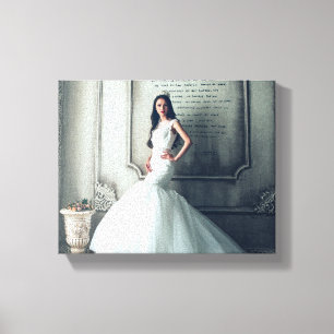 Hochzeitsempfang Bridal Portrait Display Keepake Leinwanddruck