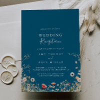 Hochzeitsempfang der Navy Boho Wildblume