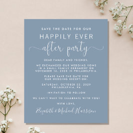 Hochzeitsempfang Dusty Blue Save the Date