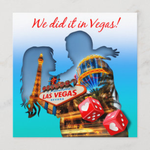 Hochzeitsempfang eines Paares aus Las Vegas Einladung