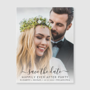 Hochzeitsempfang Foto Save the Date Magneteinladung