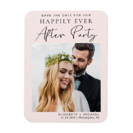 Hochzeitsempfang Foto Save the Date rosa Magnet