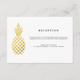 Hochzeitsempfang für Ananas Begleitkarte