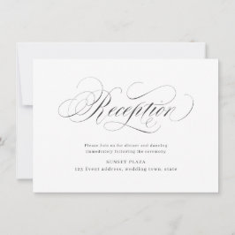 Hochzeitsempfang für klassische Kalligraphie Einladung