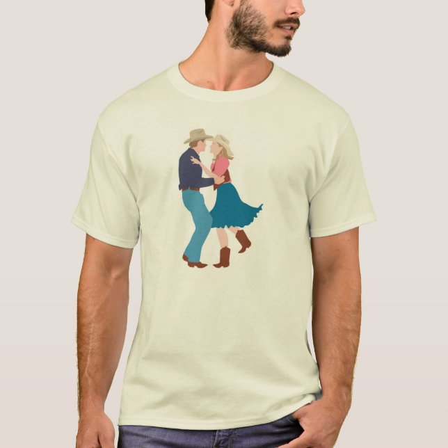 Hochzeitsempfang für lässigen Western T-Shirt (Vorderseite)