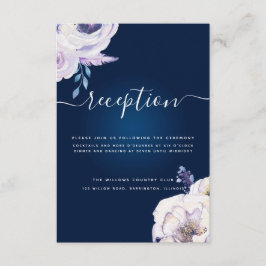 Hochzeitsempfang für Marine und Lilac-Rose Begleitkarte