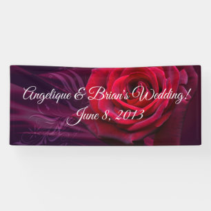 Hochzeitsempfang für rote Rosen Banner