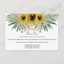 Hochzeitsempfang für Sonnenblumen Einladung