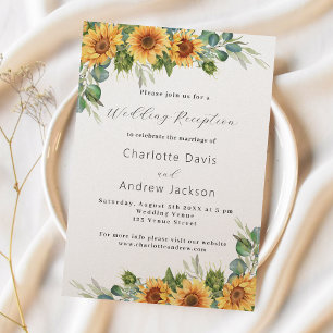 Hochzeitsempfang für Sonnenblumen Einladung