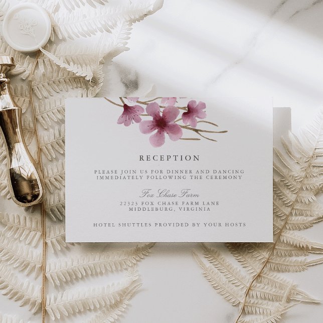 Hochzeitsempfang für Wasserfarben Begleitkarte (Von Creator hochgeladen)