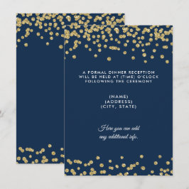 Hochzeitsempfang Gold Imitate Glitzer Confetti Nav Einladung