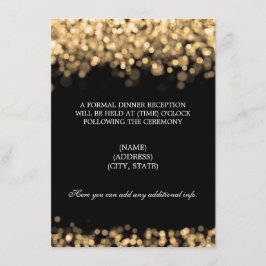 Hochzeitsempfang Gold Lights Einladung