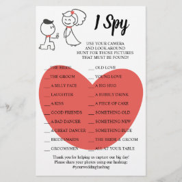 Hochzeitsempfang I Spy Game Card Flyer