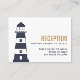 Hochzeitsempfang im Leuchtturm Begleitkarte