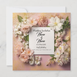 Hochzeitsempfang in Rosa Einladung