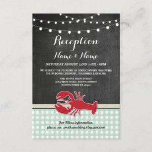 Hochzeitsempfang Karten Crawfish Kochen Hummer Fis