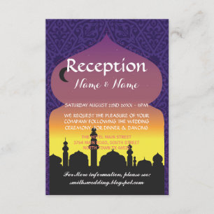 Hochzeitsempfang Lila Arabische Nächte Karten