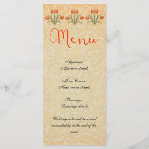Hochzeitsempfang-Menü Vintage Menükarte