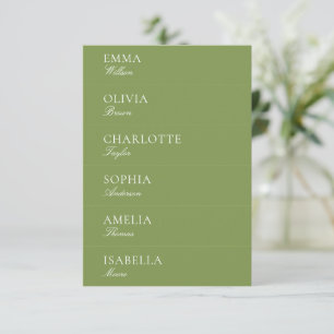 Hochzeitsempfang Mini-Gästekarte 6 in 1 Ankündigung