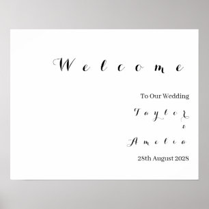 Hochzeitsempfang Minimal Moderne Typografie Poster