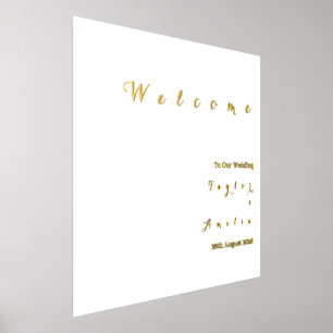 Hochzeitsempfang Minimal Real Gold Foil Foliendrucke