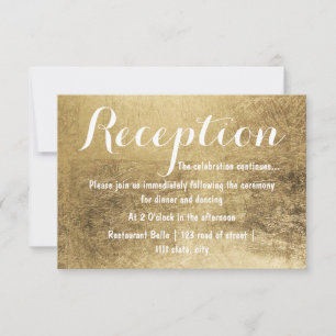 Hochzeitsempfang mit Goldblatt-Imitaten Einladung
