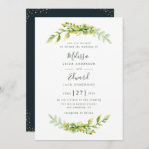 Hochzeitsempfang mit grünem Blattwerk