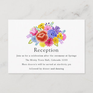 Hochzeitsempfang mit mexikanischer Wasserfarbe Begleitkarte