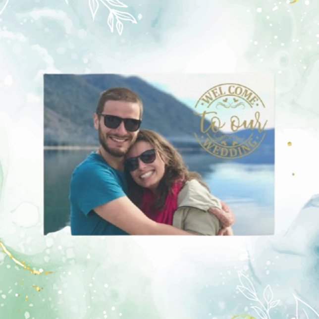 Hochzeitsempfang Moderner Strand Begleitkarte (Von Creator hochgeladen)