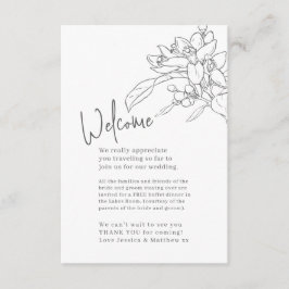 Hochzeitsempfang Orangenblüte Hochzeit vielen Dank Begleitkarte