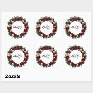 Hochzeitsempfang Probe Elegante Porto Quadratischer Aufkleber