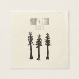 Hochzeitsempfang Redwood Tree Cocktail Napkin Serviette