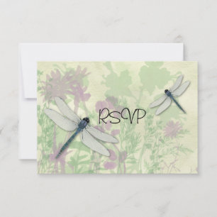 Hochzeitsempfang RSVP Blaue Libellen Karte