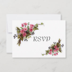 Hochzeitsempfang-RSVP mit Blumenstrauß Einladung