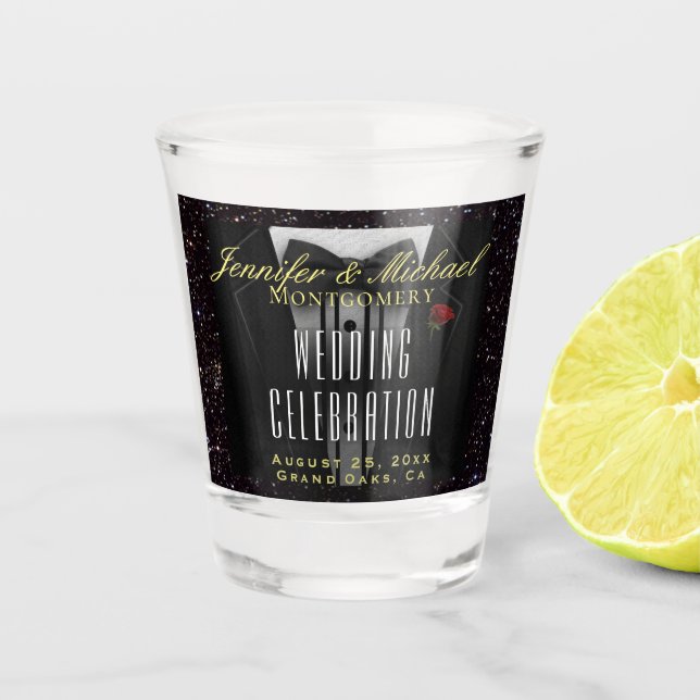 Hochzeitsempfang Schnapsglas (Vorderseite)