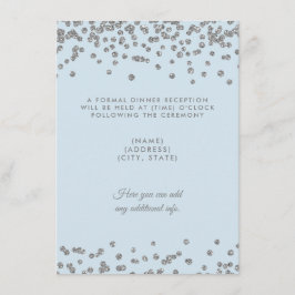 Hochzeitsempfang Silberner Glitzer Confetti Ice Bl Einladung