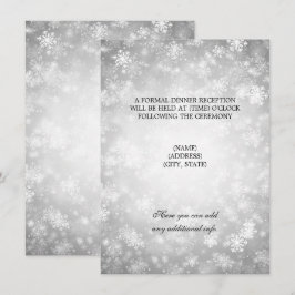 Hochzeitsempfang Silberner Winter Wonderland Einladung