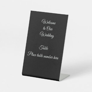 Hochzeitsempfang-Tischnummer Sockelschild