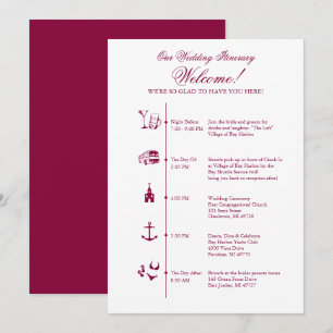 Hochzeitsempfang Zeitplan Zeitachse in Wein Einladung