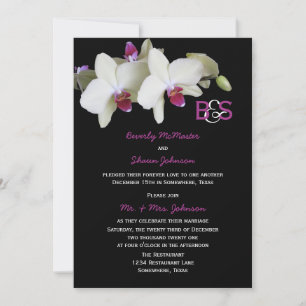 Hochzeitsempfangs-Einladung, Orchideen Einladung