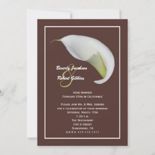 Hochzeitsempfangs-Einladungen Schokoladenbraun Einladung