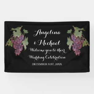 Hochzeitsempfangsbanner Wein Traube Weingut Hochze Banner