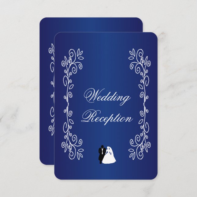 Hochzeitsempfangsgarten Begleitkarte (Vorne/Hinten)