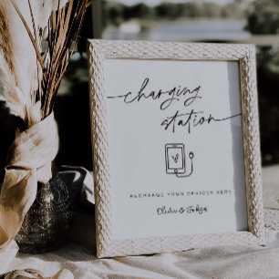 Hochzeitsempfangszellenzeichen Poster