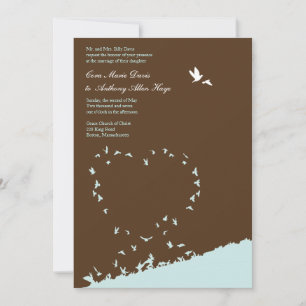 Hochzeitsempfehlung für Blaue Liebe Einladung