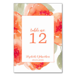 Hochzeitsempfehlung für Blumenzwiebeln Tischnummer