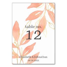 Hochzeitsempfehlung für Golden Peach Tischnummer
